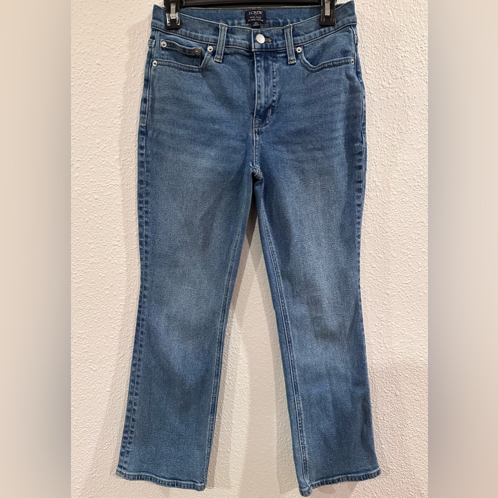 J. Crew Factory Women's Mid Rise Crop Blue Jeans